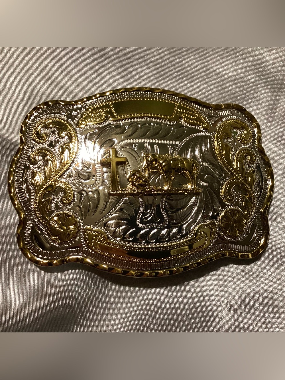 Cowboy of Faith Western Belt Buckle - New!
